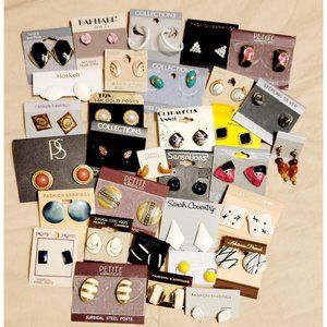 Vintage Lot Of Earrings -32 Pair - image 1